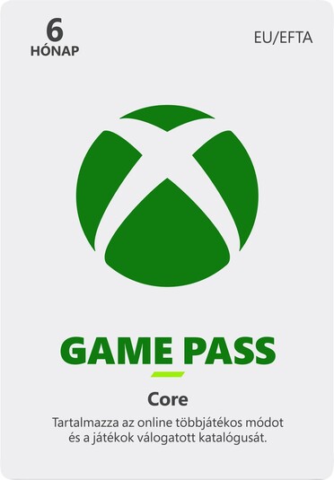 Digitális vásárlás (Xbox) XBOX Game Pass Core 6 hónapos Xbox Live LETÖLTŐKÓD