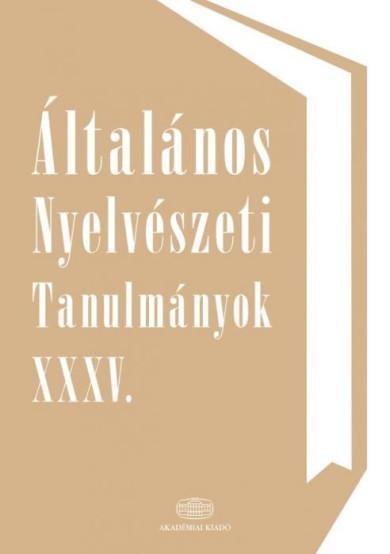 Könyv Általános Nyelvészeti Tanulmányok XXXV. (Surányi Balázs)