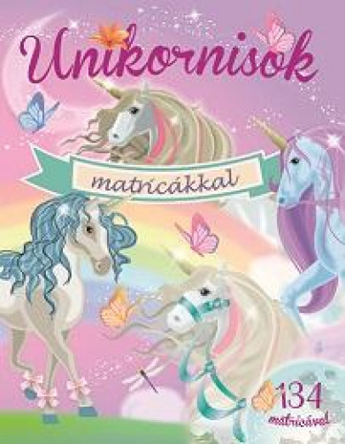 Könyv Unikornisok matricákkal - Lila
