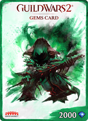Digitális vásárlás (PC) Guild Wars 2 Gems Card 2000 Gems LETÖLTŐKÓD
