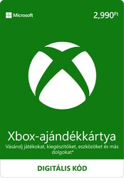 Digitális vásárlás (Xbox) Xbox Live Ajándékkártya 2990 Ft DIGITÁLIS
