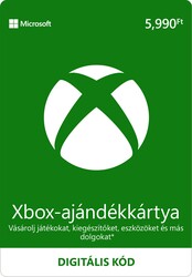 Digitális vásárlás (Xbox) Xbox Live Ajándékkártya 5990 Ft DIGITÁLIS